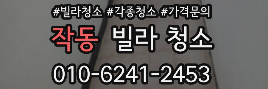 작동 빌라 청소