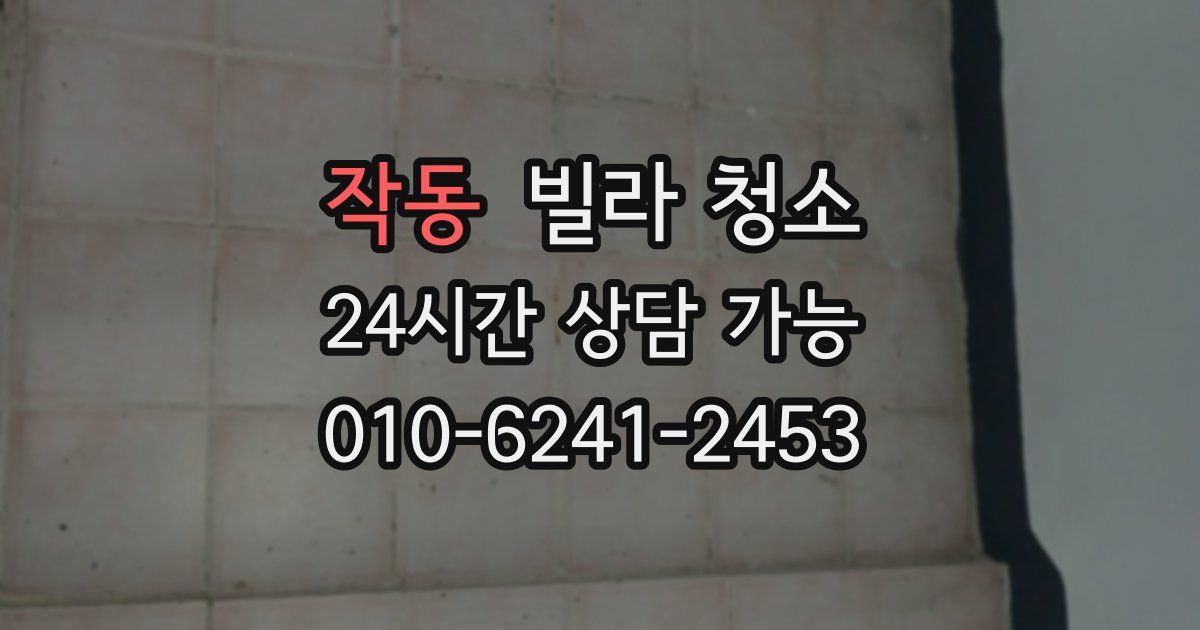 작동 빌라 청소