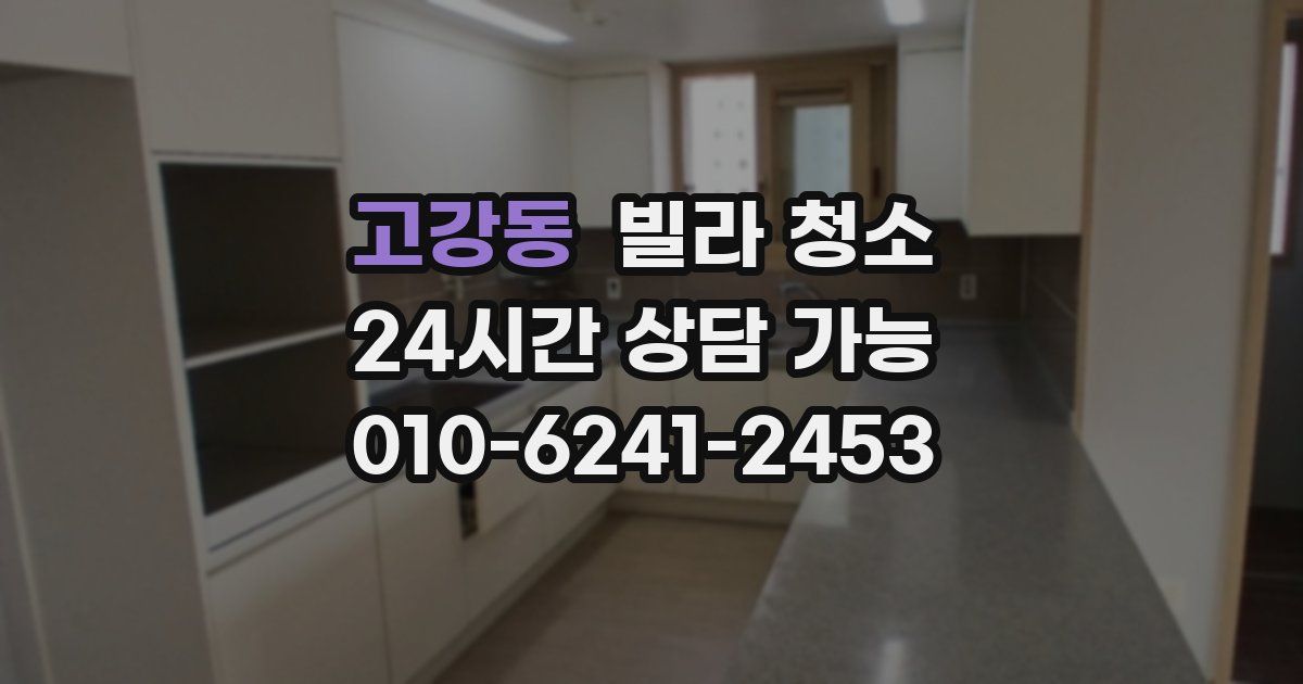 고강동 빌라 청소