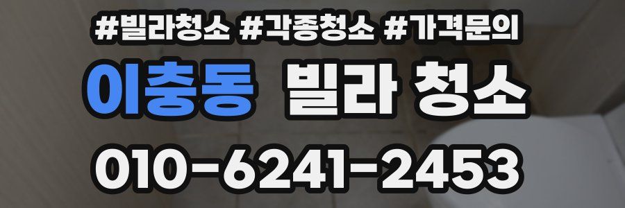 이충동 빌라 청소
