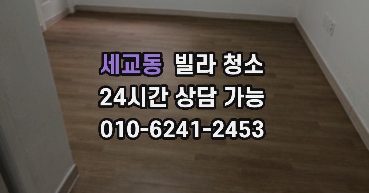 세교동 빌라 청소