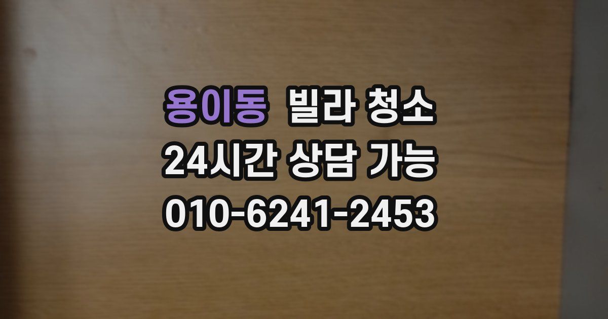 용이동 빌라 청소