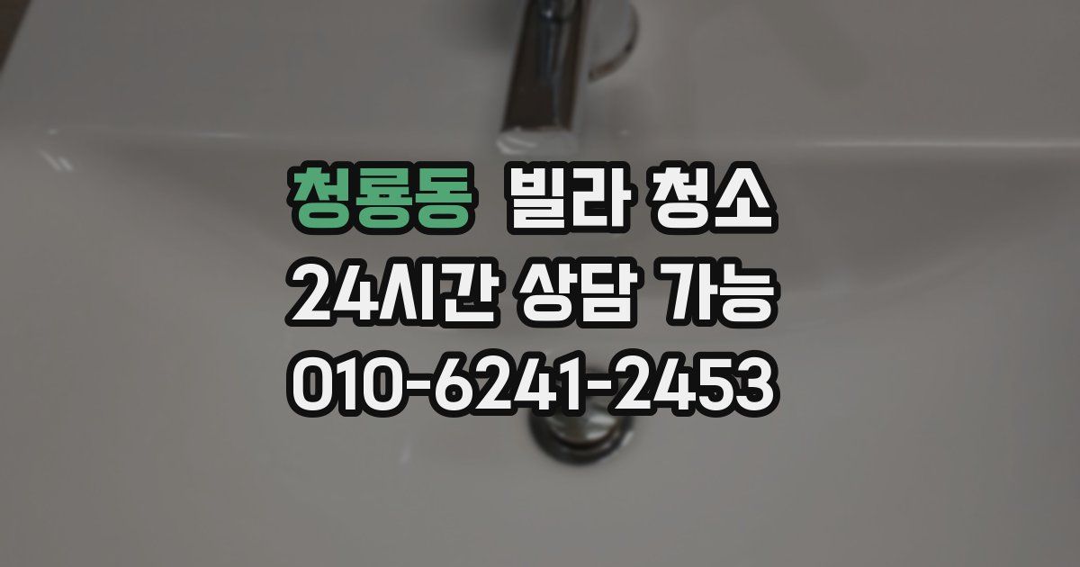 청룡동 빌라 청소