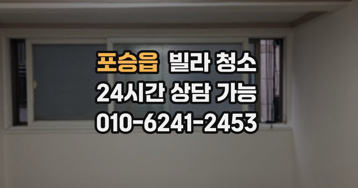 포승읍 빌라 청소