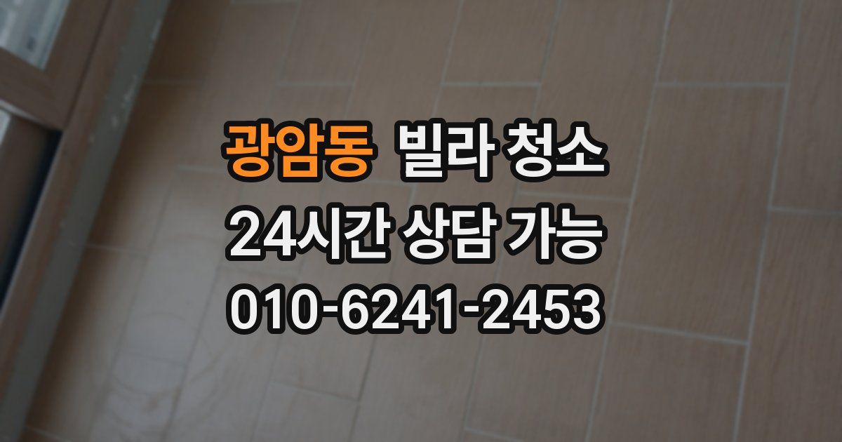 광암동 빌라 청소