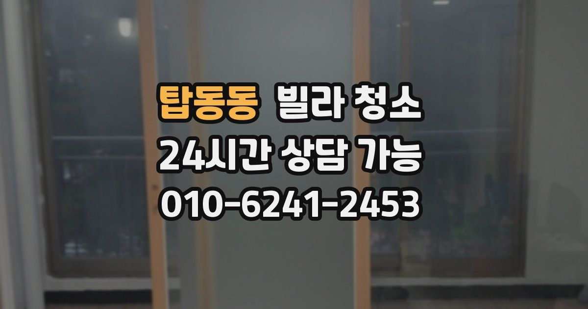 탑동동 빌라 청소