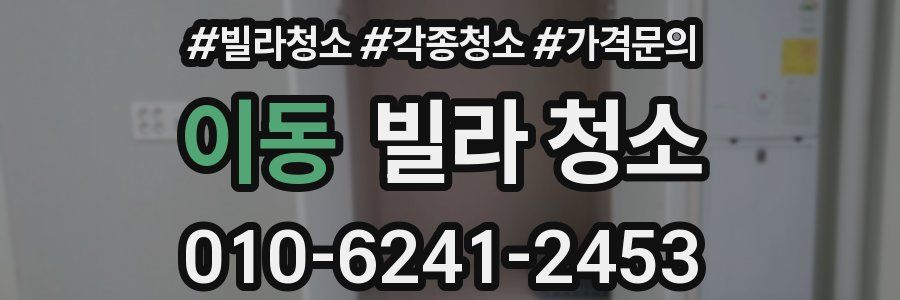 이동 빌라 청소