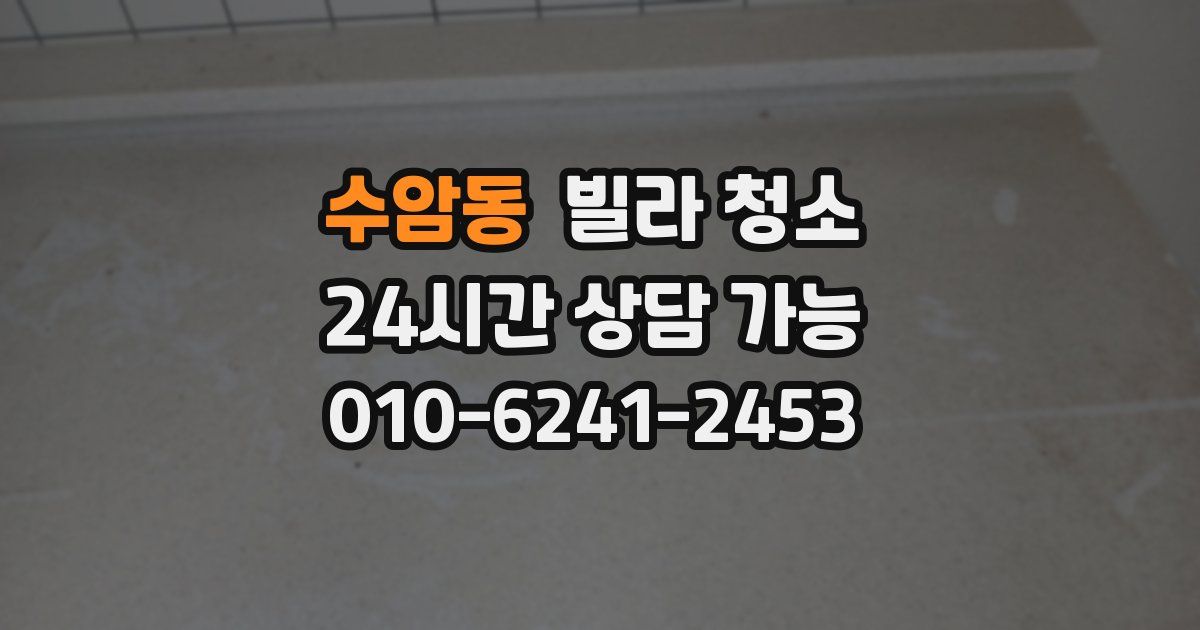 수암동 빌라 청소