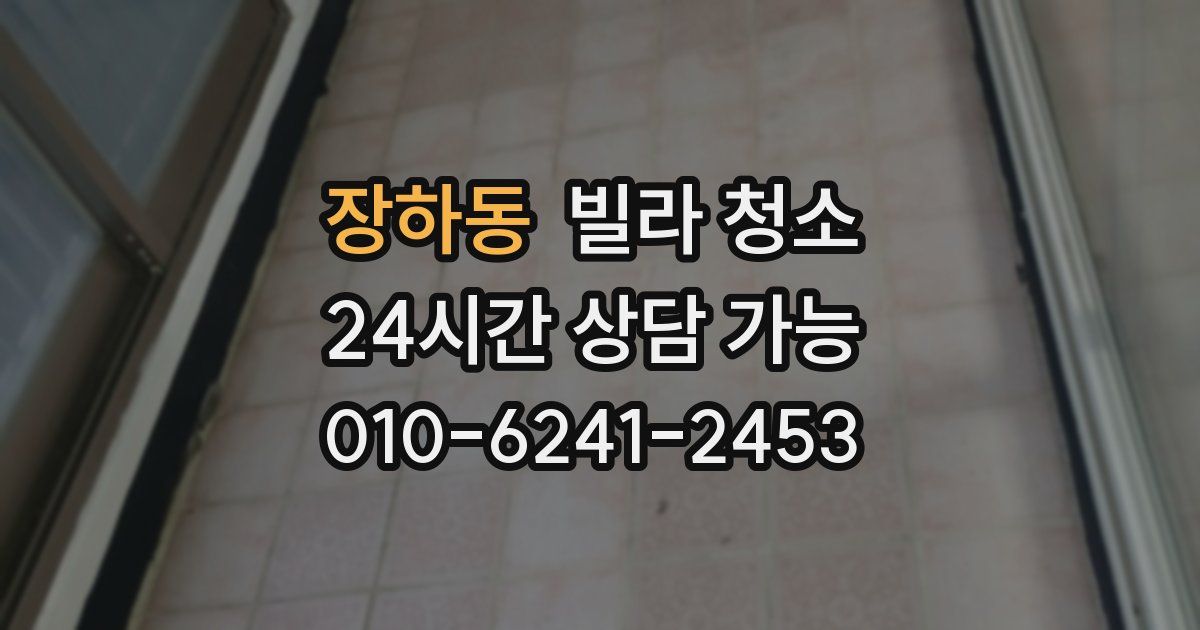 장하동 빌라 청소