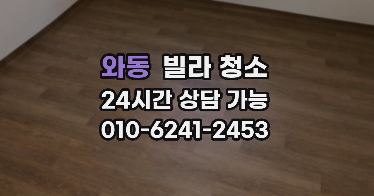 와동 빌라 청소