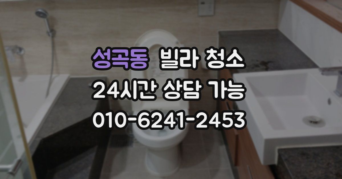 성곡동 빌라 청소