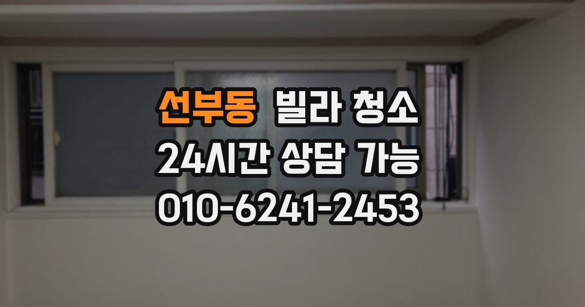선부동 빌라 청소