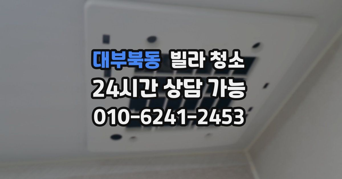 대부북동 빌라 청소
