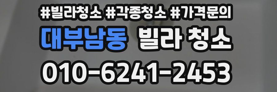 대부남동 빌라 청소