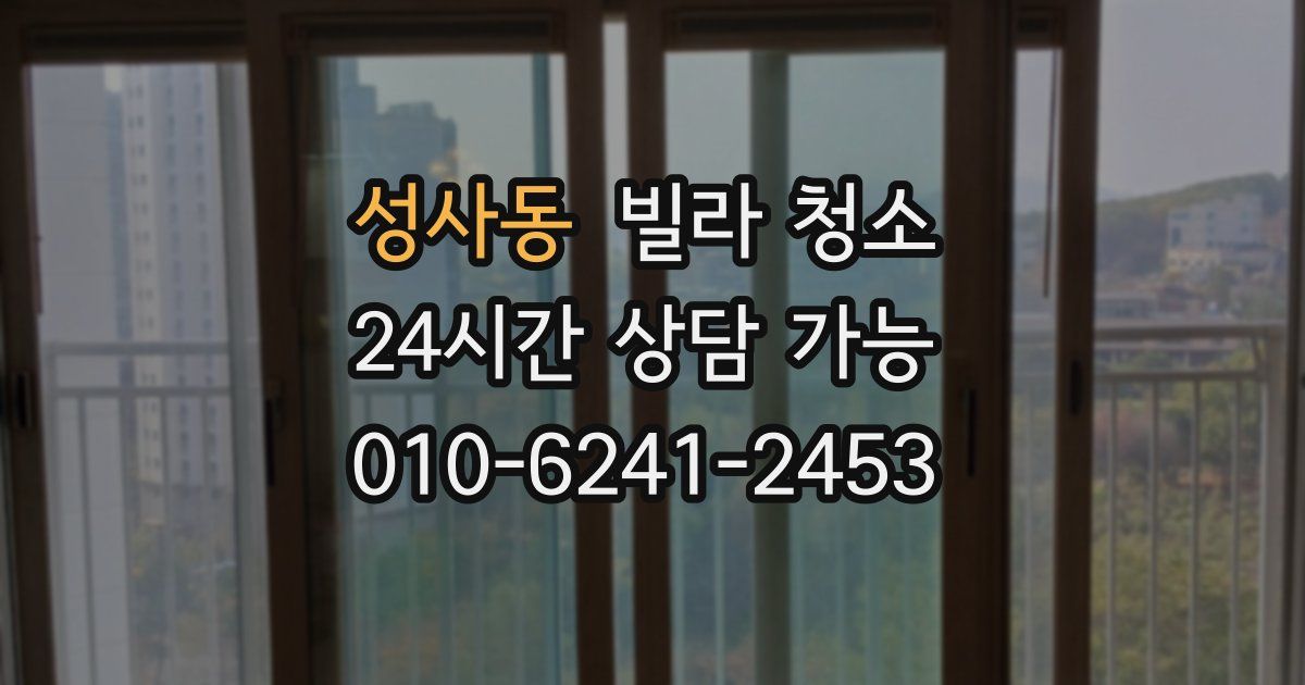 성사동 빌라 청소