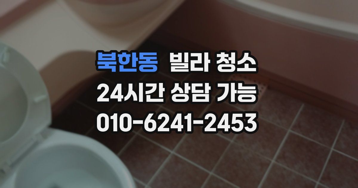 북한동 빌라 청소