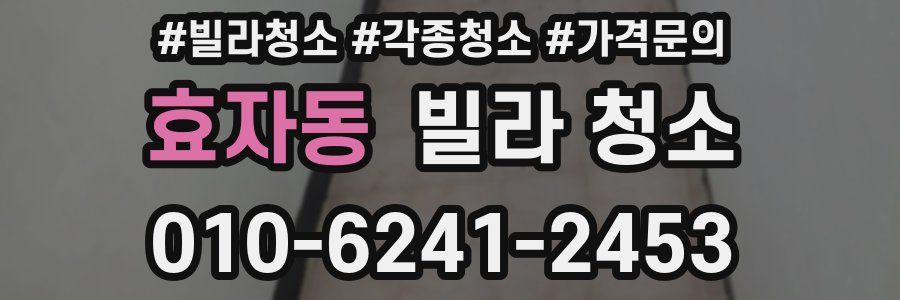 효자동 빌라 청소