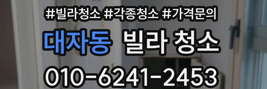 대자동 빌라 청소