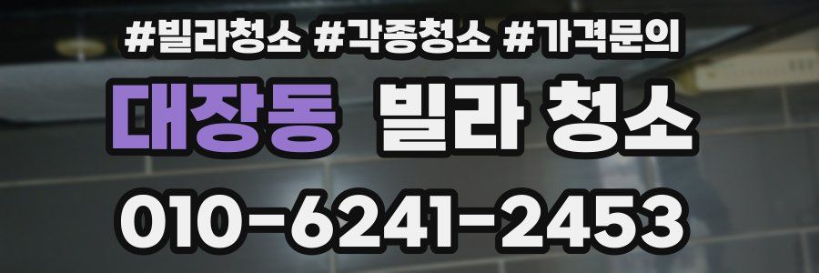 대장동 빌라 청소