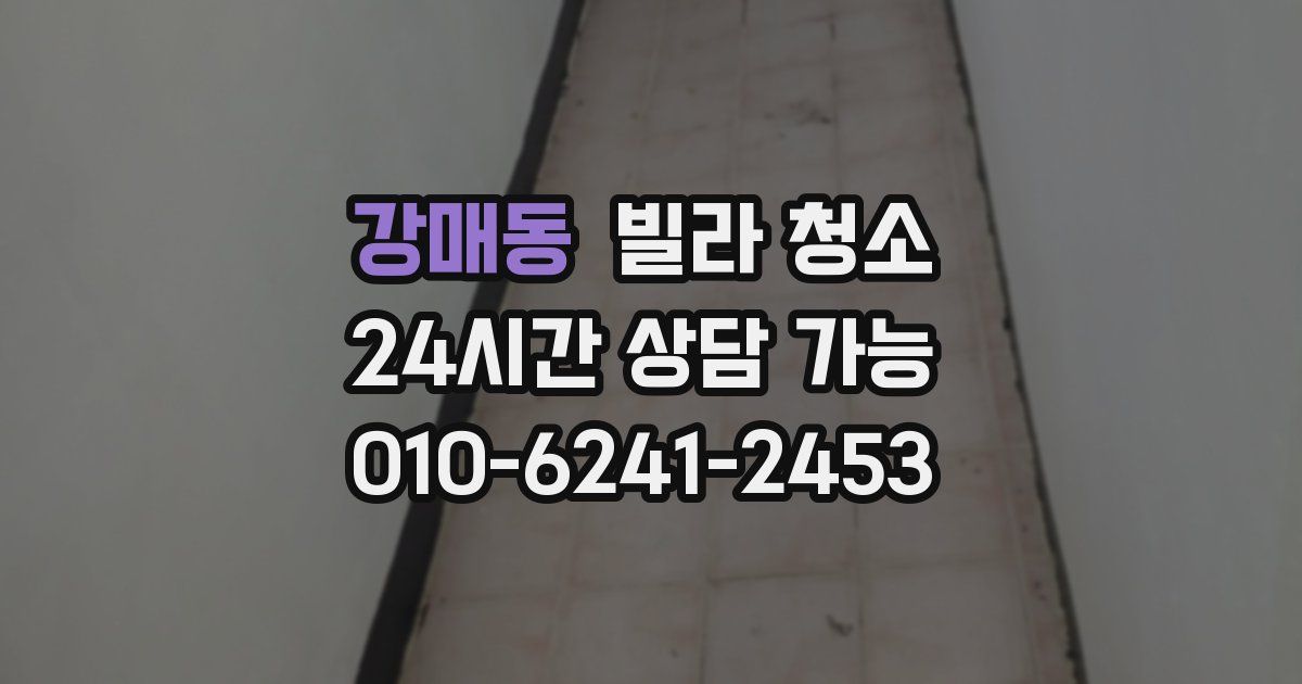 강매동 빌라 청소