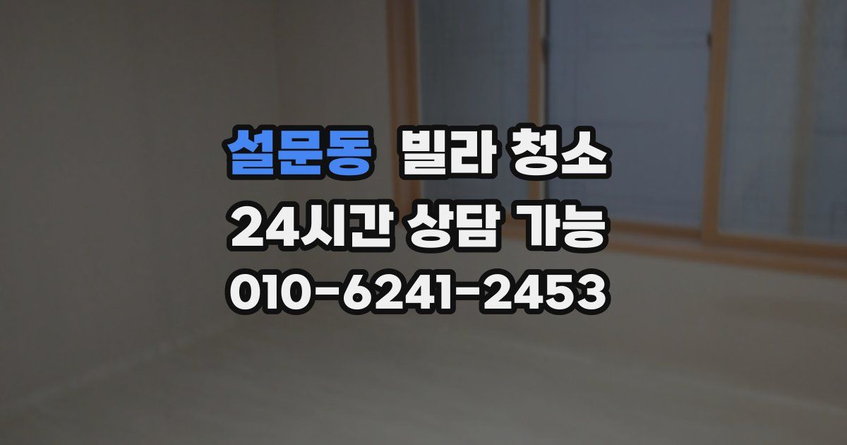 설문동 빌라 청소