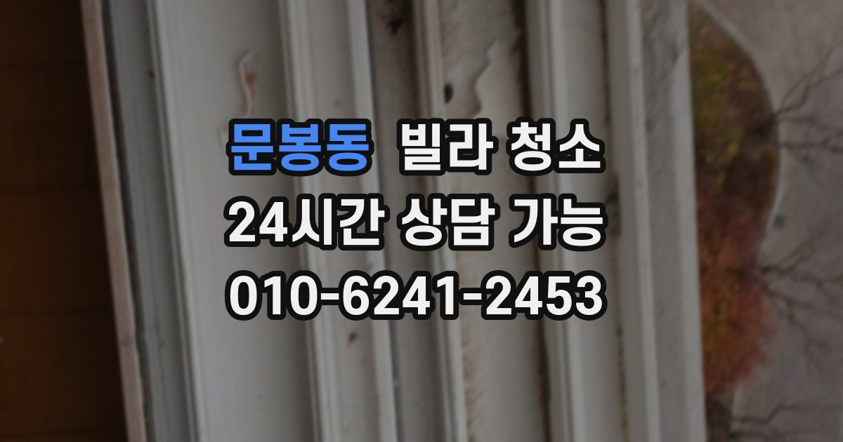 문봉동 빌라 청소