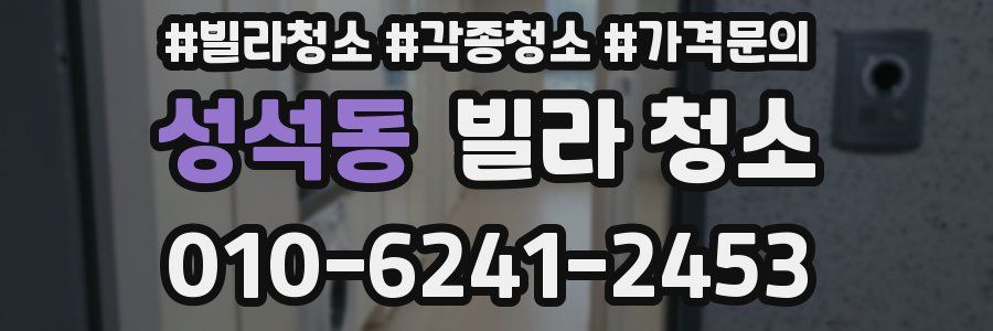 성석동 빌라 청소