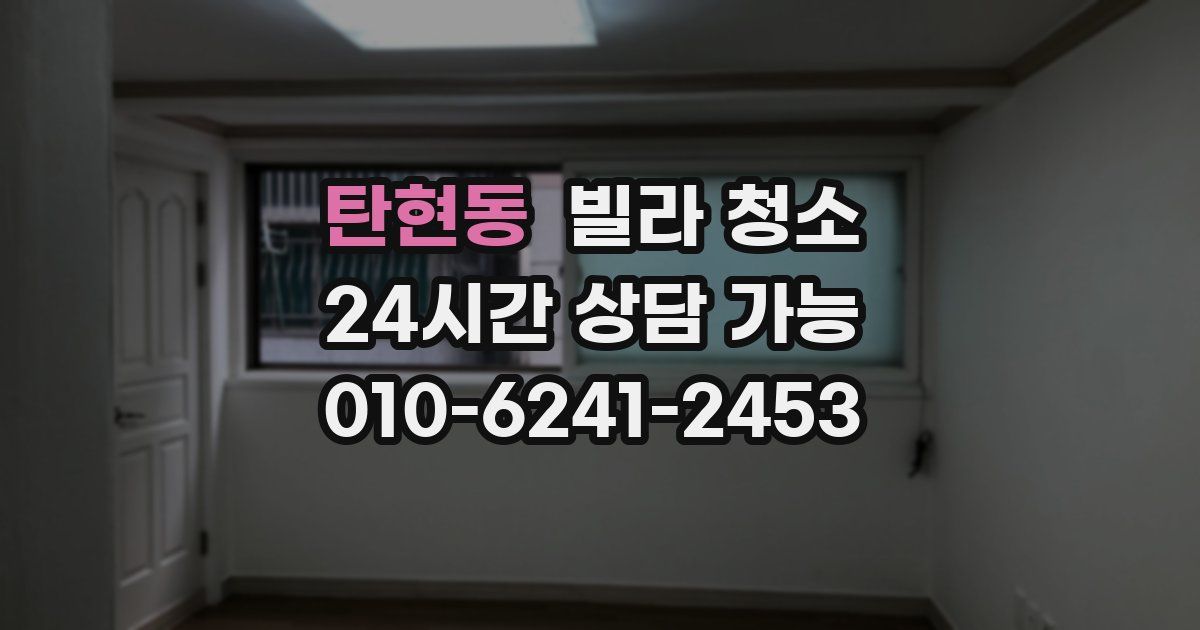 탄현동 빌라 청소