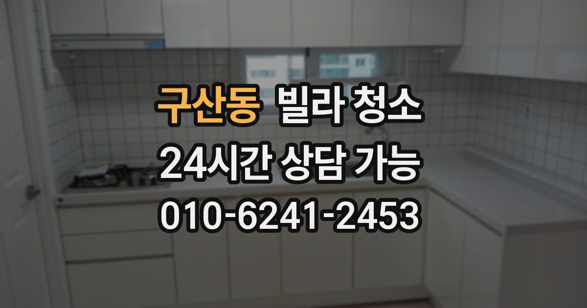 구산동 빌라 청소