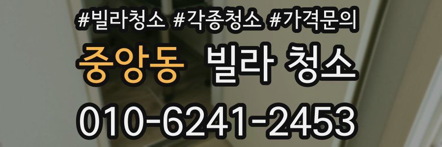 중앙동 빌라 청소