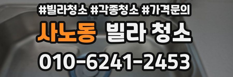 사노동 빌라 청소