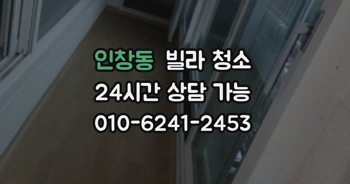 인창동 빌라 청소