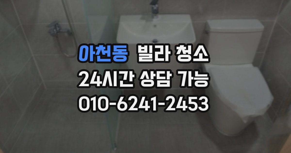 아천동 빌라 청소