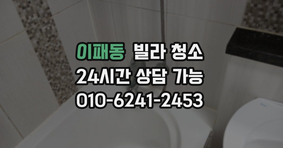 이패동 빌라 청소