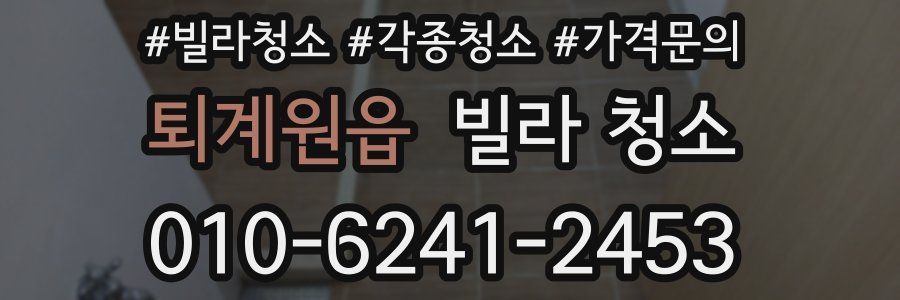 퇴계원읍 빌라 청소