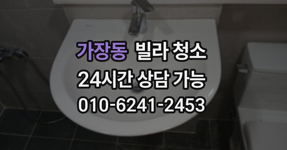 가장동 빌라 청소