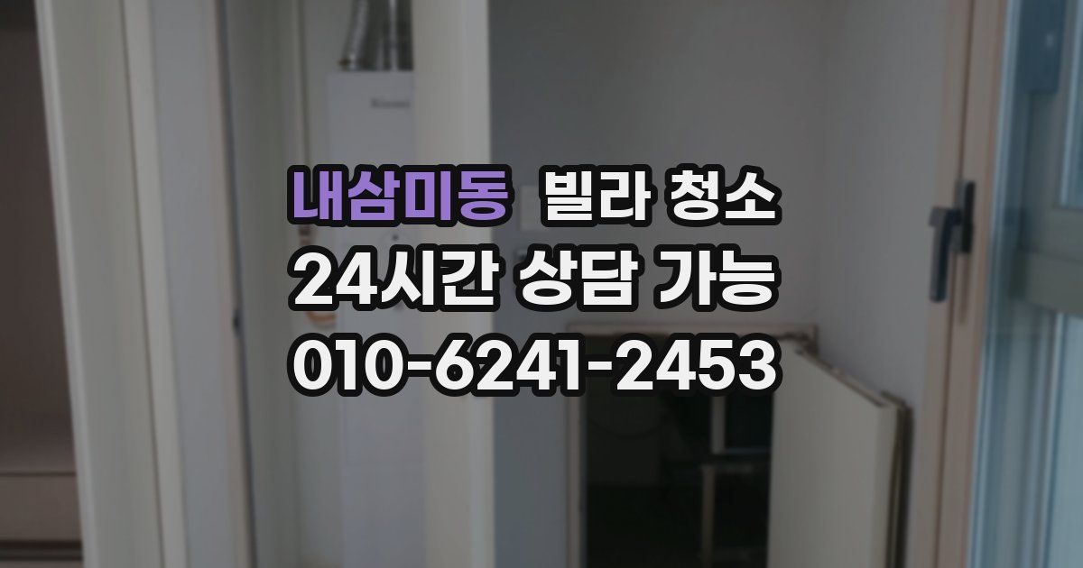 내삼미동 빌라 청소