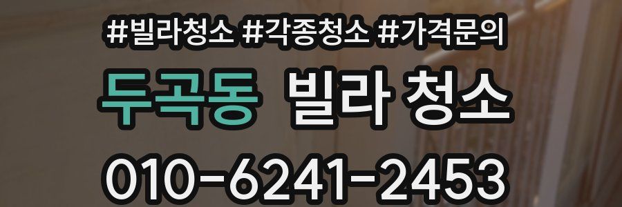 두곡동 빌라 청소