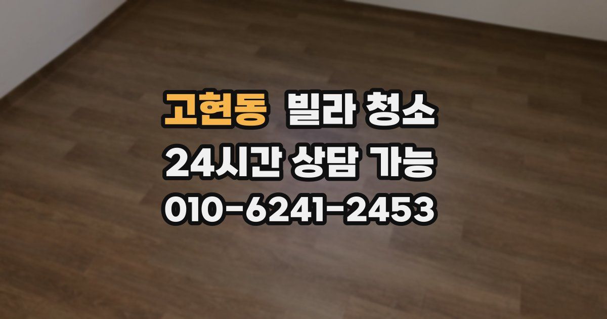 고현동 빌라 청소