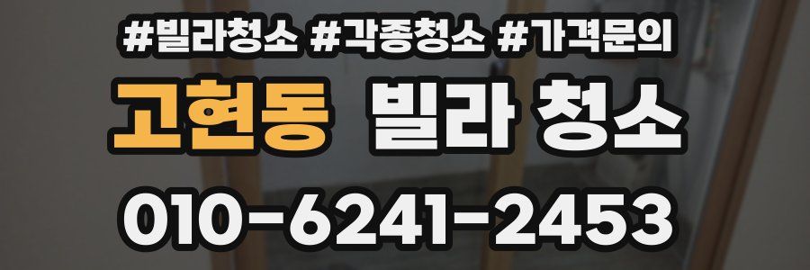 고현동 빌라 청소