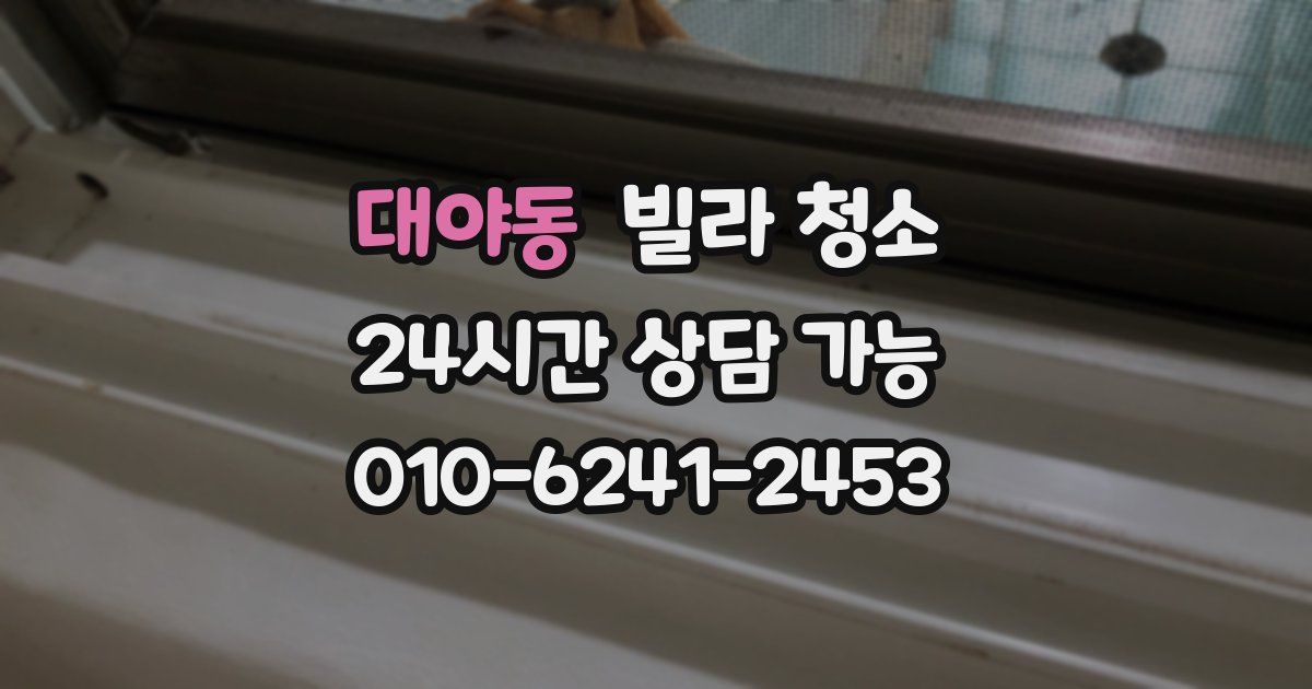대야동 빌라 청소