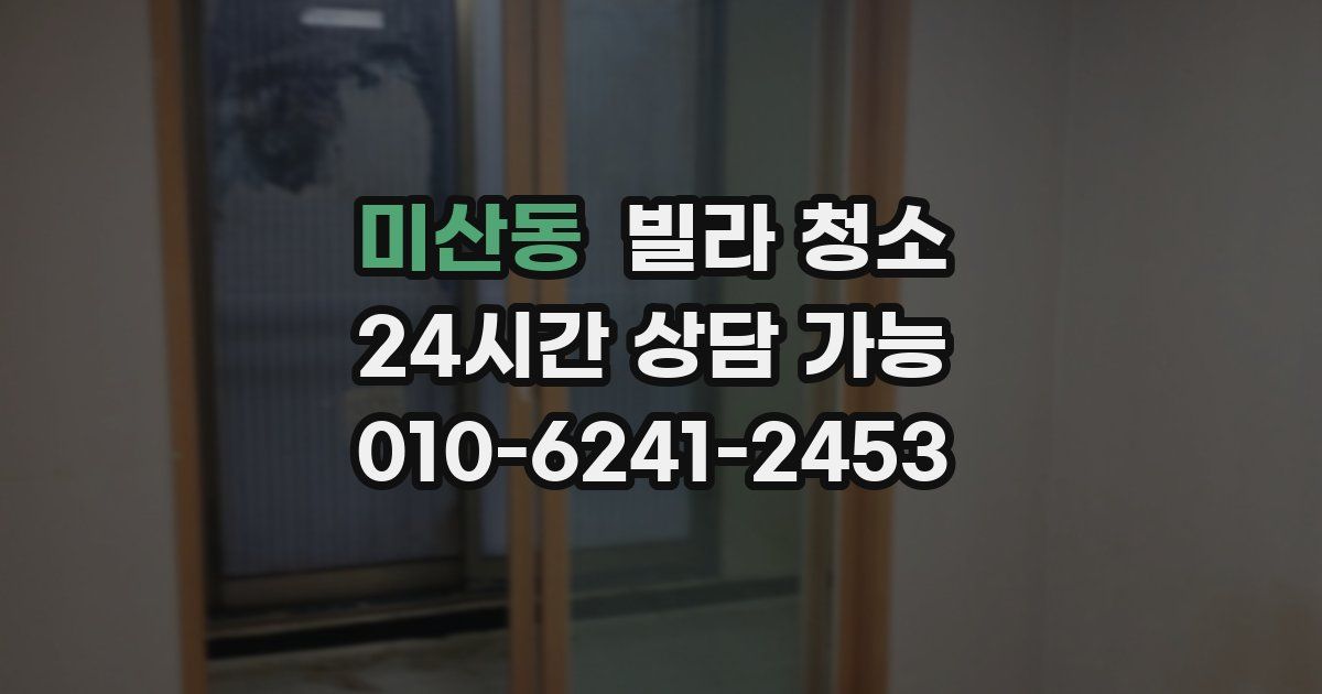 미산동 빌라 청소