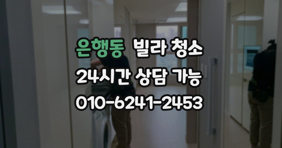 은행동 빌라 청소