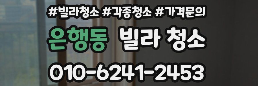 은행동 빌라 청소