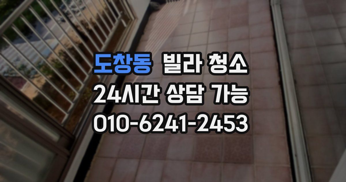 도창동 빌라 청소