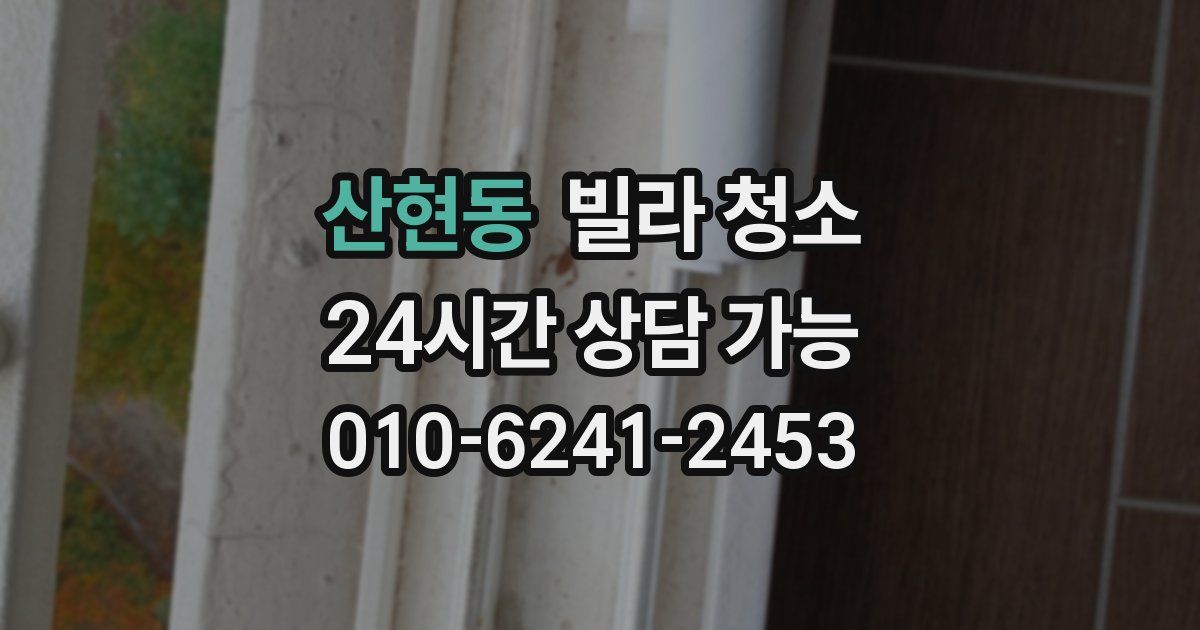 산현동 빌라 청소
