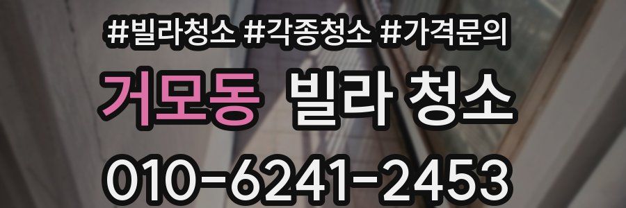 거모동 빌라 청소