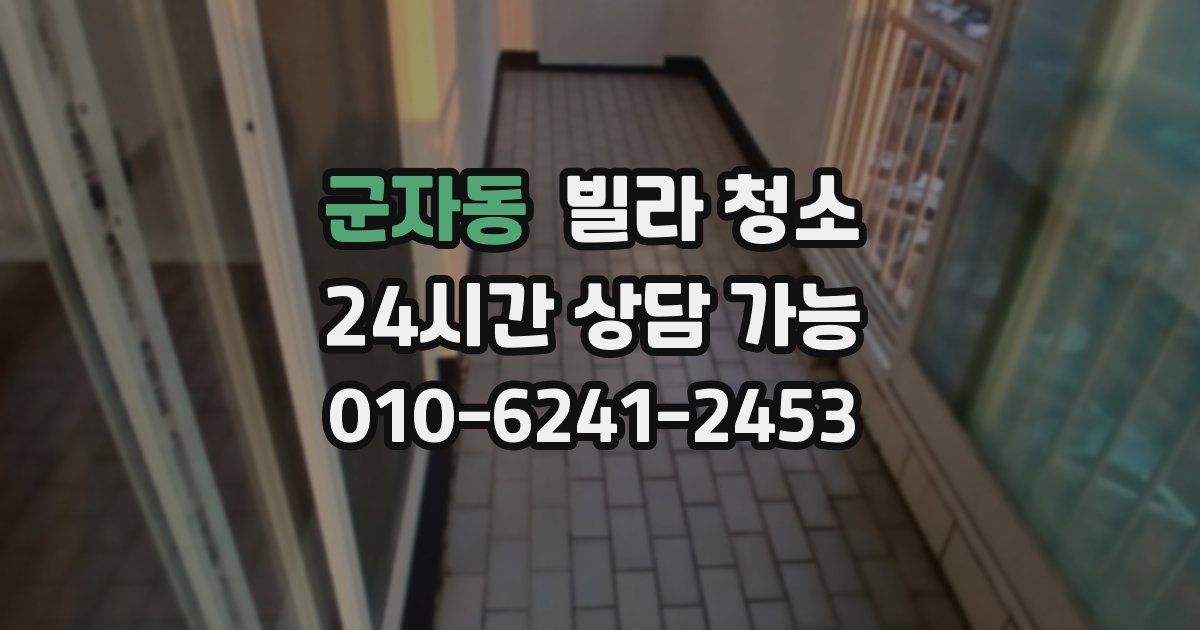 군자동 빌라 청소