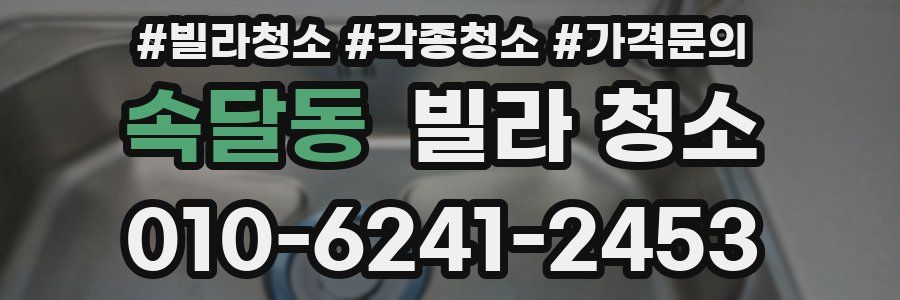 속달동 빌라 청소