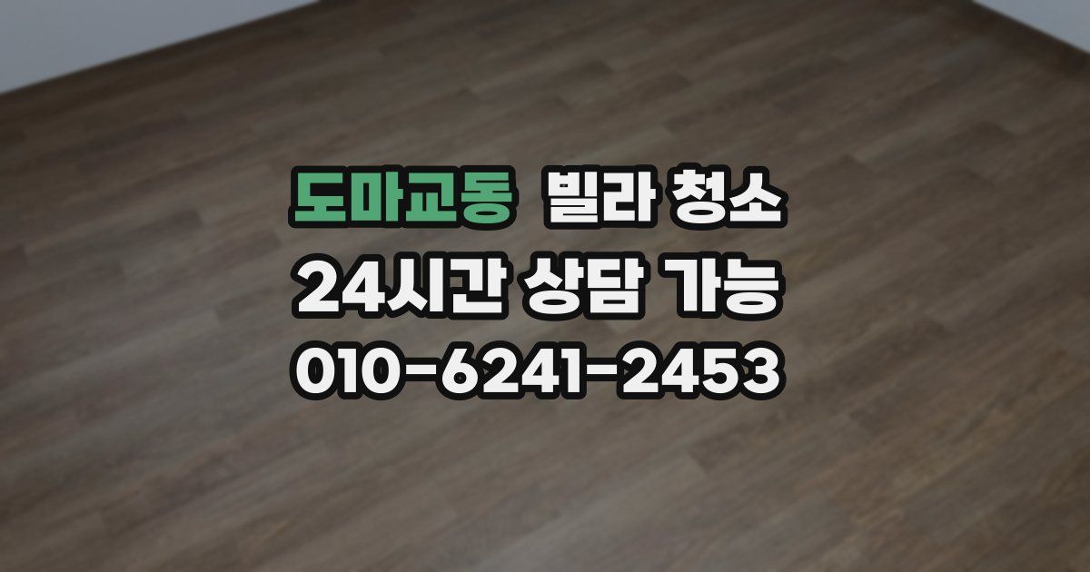 도마교동 빌라 청소